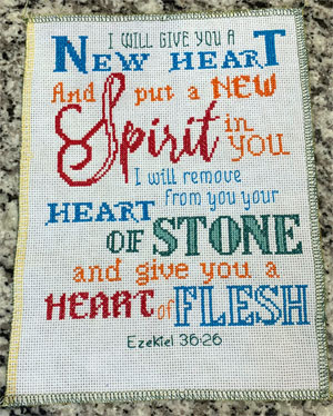A NEW HEART cross stitch design